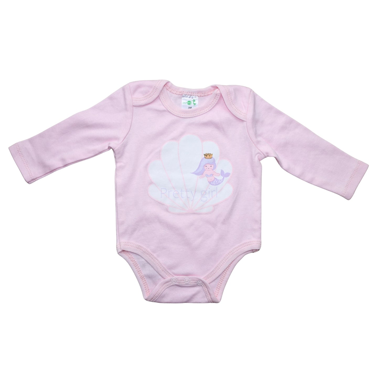 Zibbi Baby Rompertjes Set 3 Stuks – 100% Katoen – Lange Mouwen – Zachte Baby Kleding – Roze / Paars