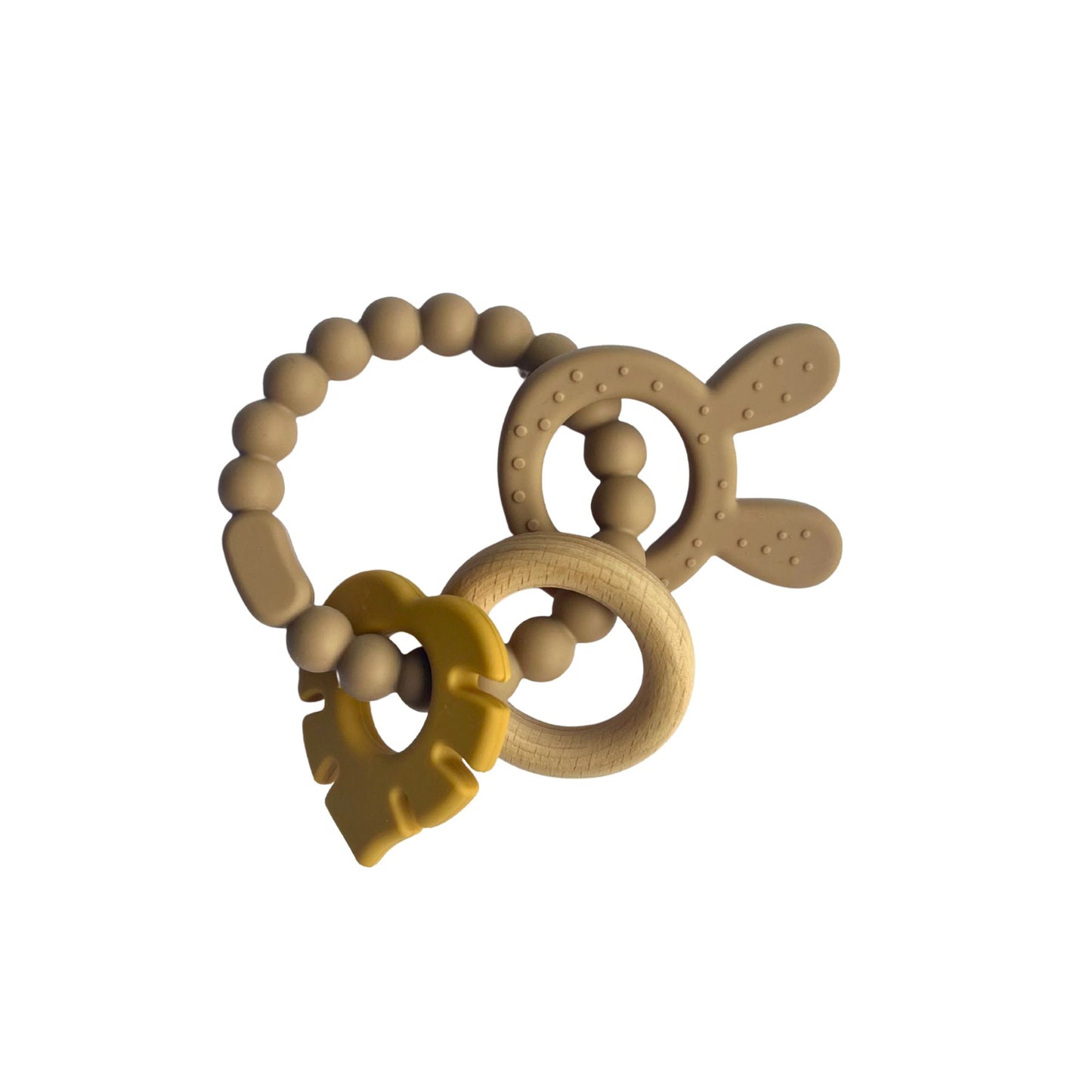 Zibbi Nature Bunny - Set 3 delig Bijtring & Speenkoord