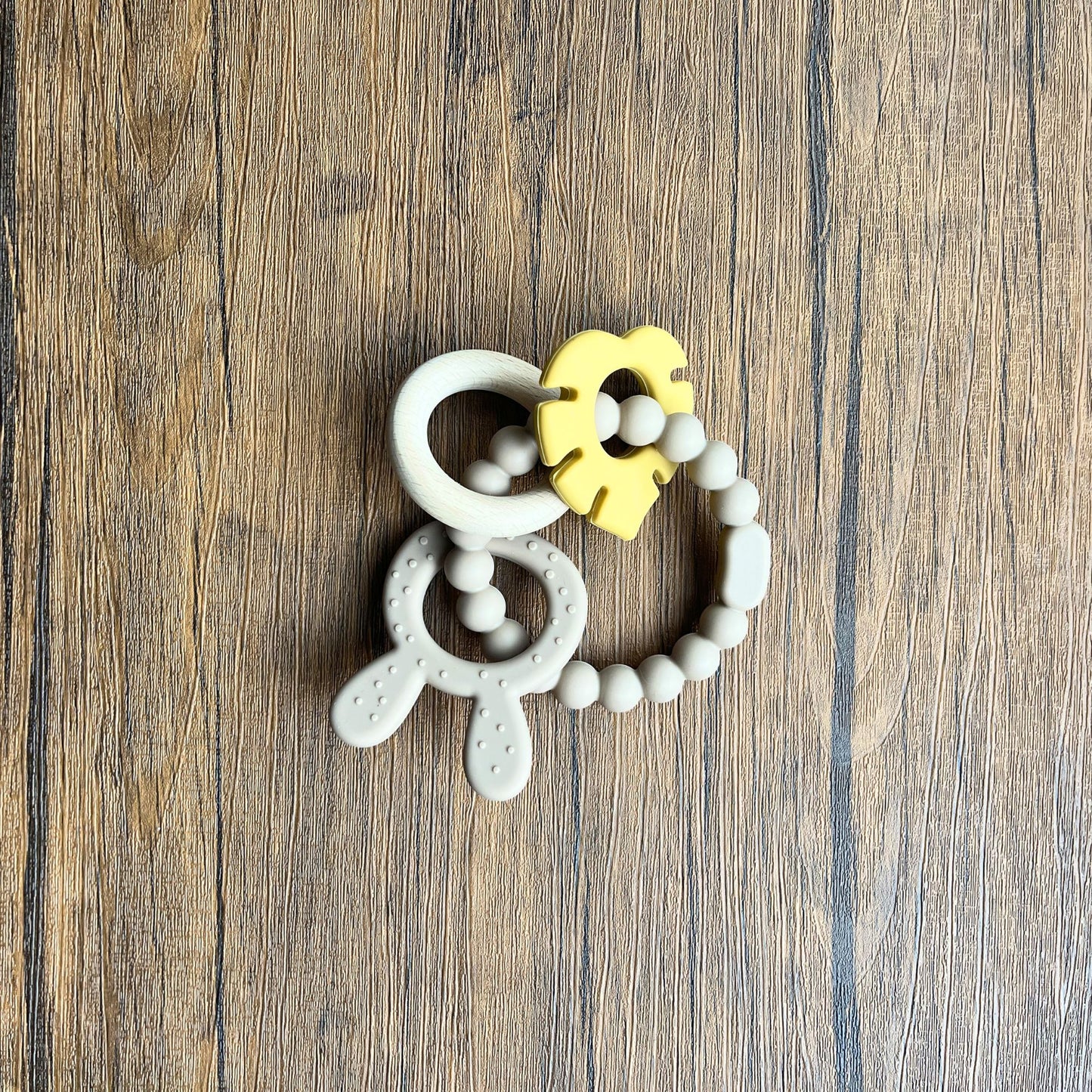 Zibbi Nature Bunny - Set 3 delig Bijtring & Speenkoord