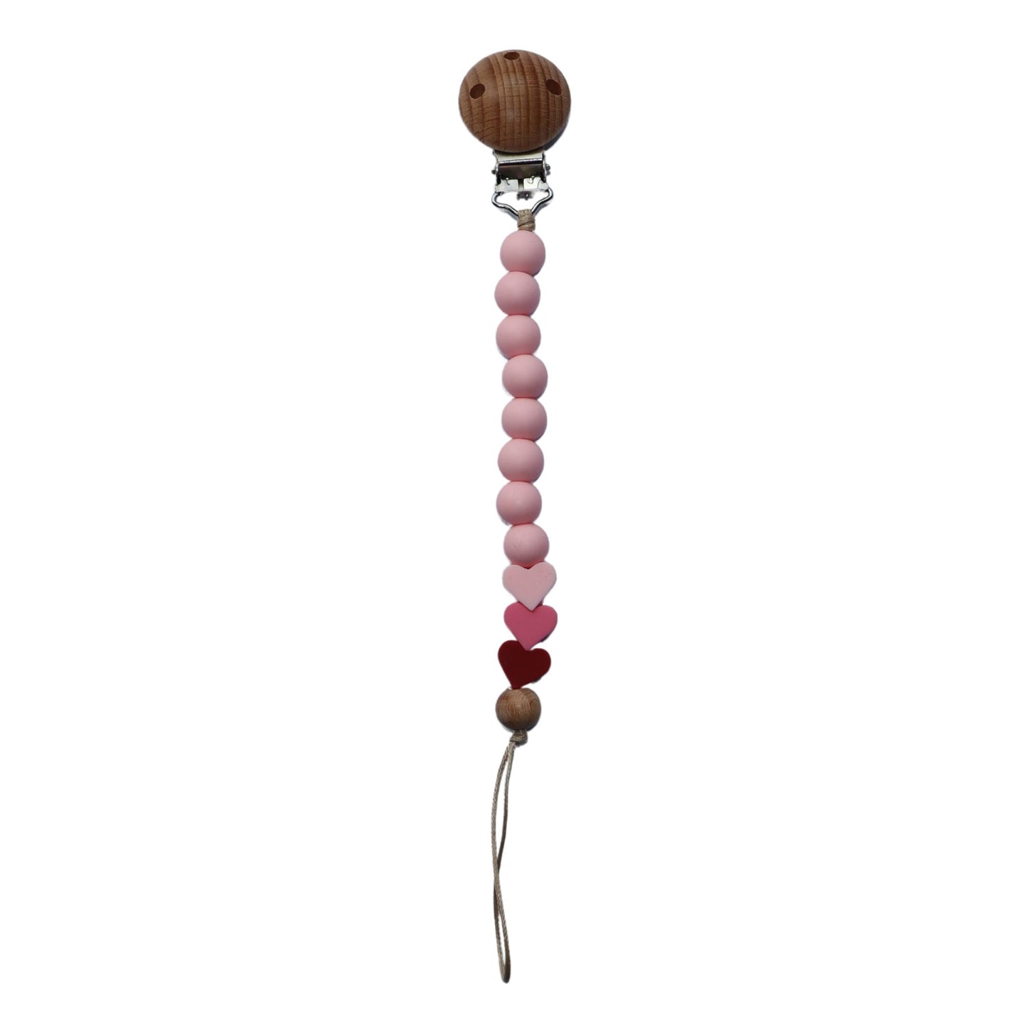 Zibbi Little Hearts Speenkoord Blossom Pink – BPA-vrij