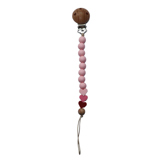 Zibbi Little Hearts Speenkoord Blossom Pink – BPA-vrij