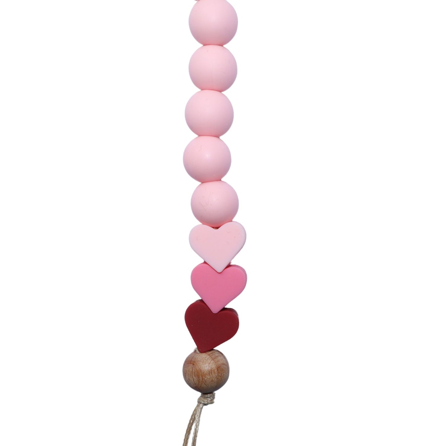 Zibbi Little Hearts Speenkoord Blossom Pink – BPA-vrij
