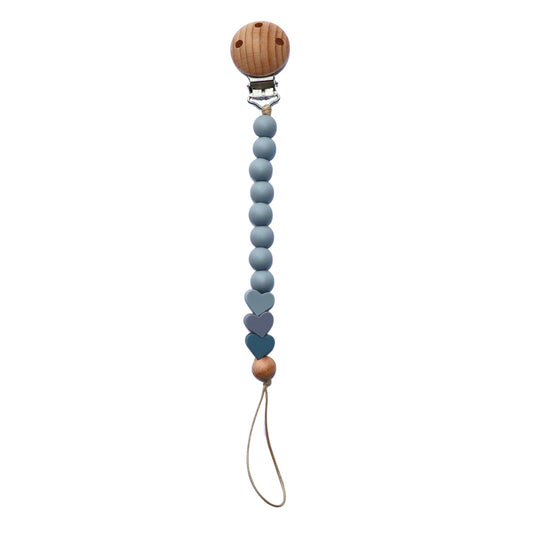 Zibbi Little Hearts Speenkoord Sage Blue