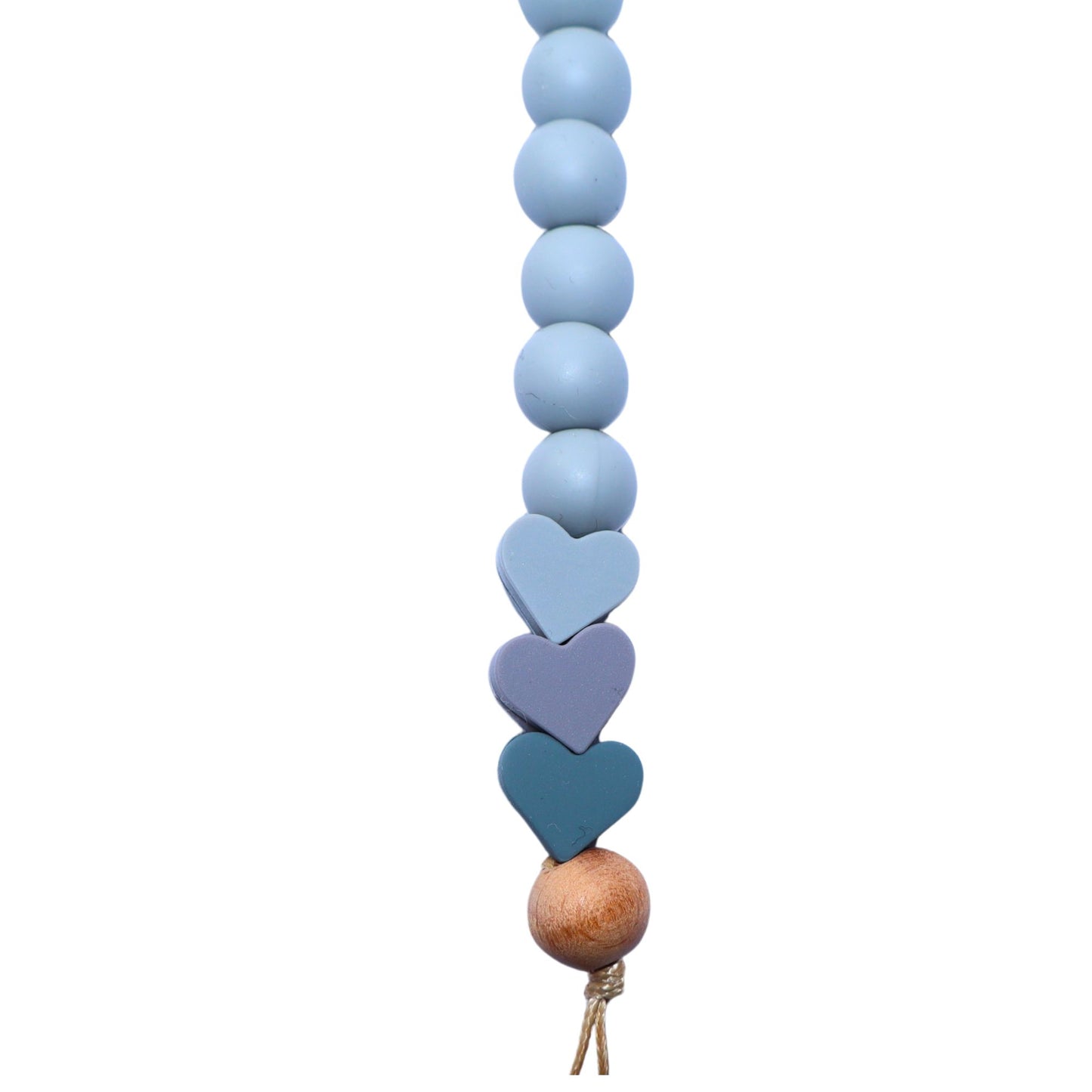 Zibbi Little Hearts Speenkoord Sage Blue