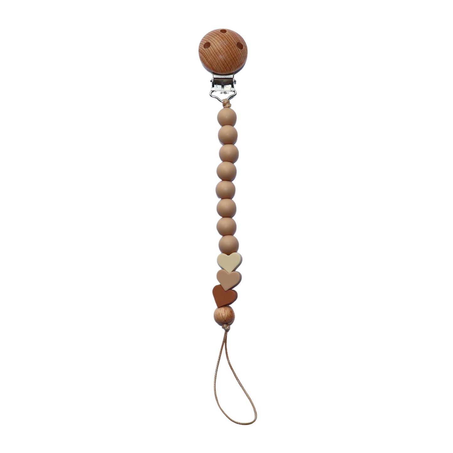 Zibbi Little Hearts Speenkoord Sand Beige