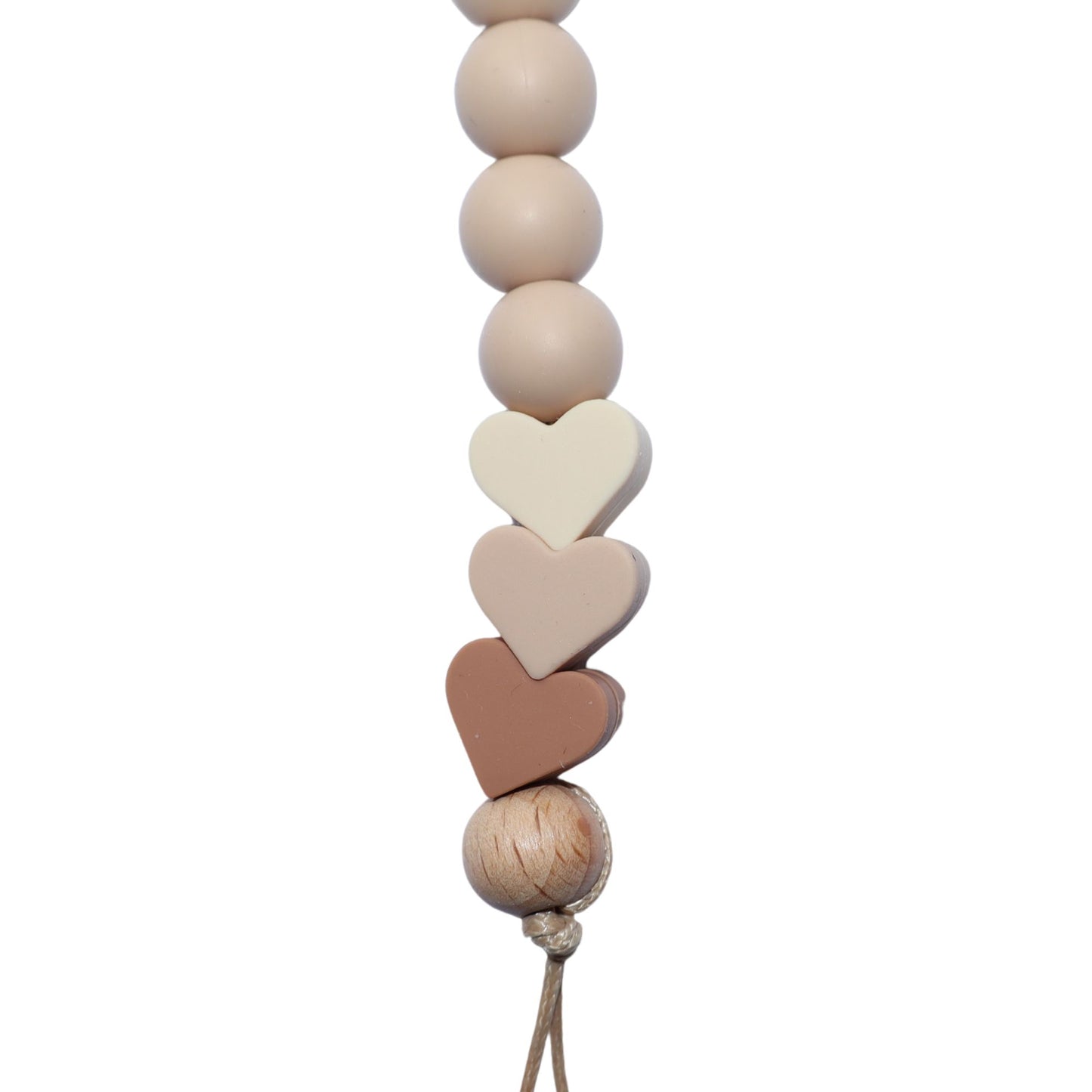 Zibbi Little Hearts Speenkoord Sand Beige