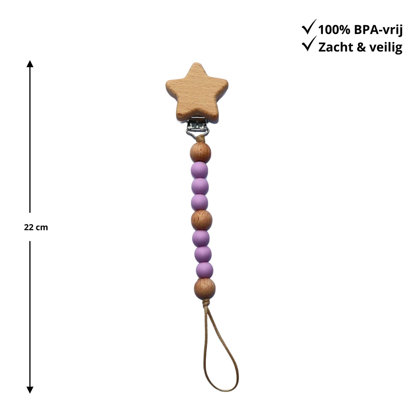 Zibbi Star Speenkoord Blush Purple
