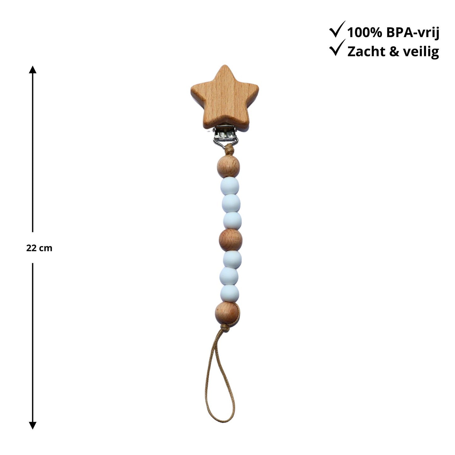Zibbi Star Speenkoord Ivory White
