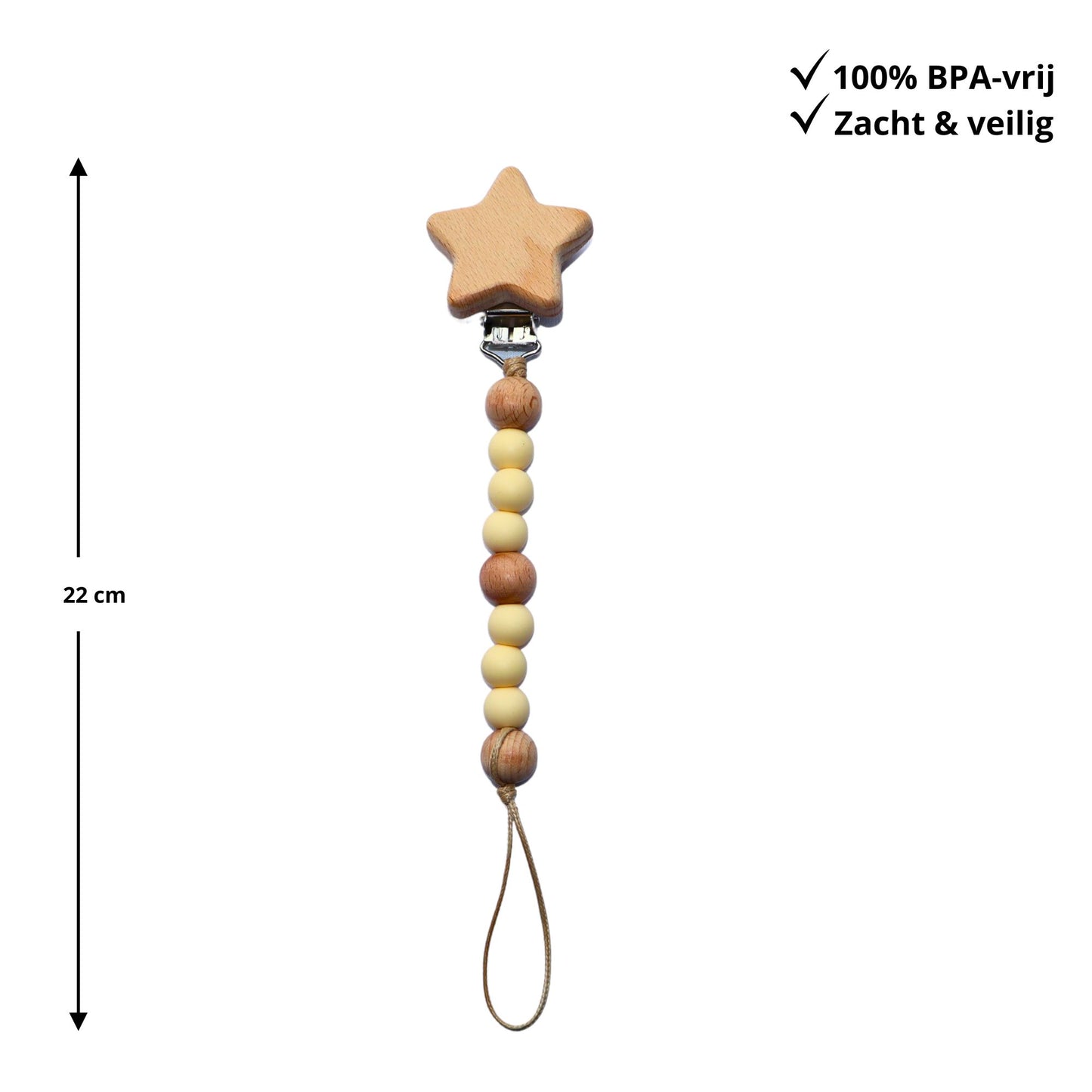 Zibbi Star Speenkoord Midnight Soft Beige