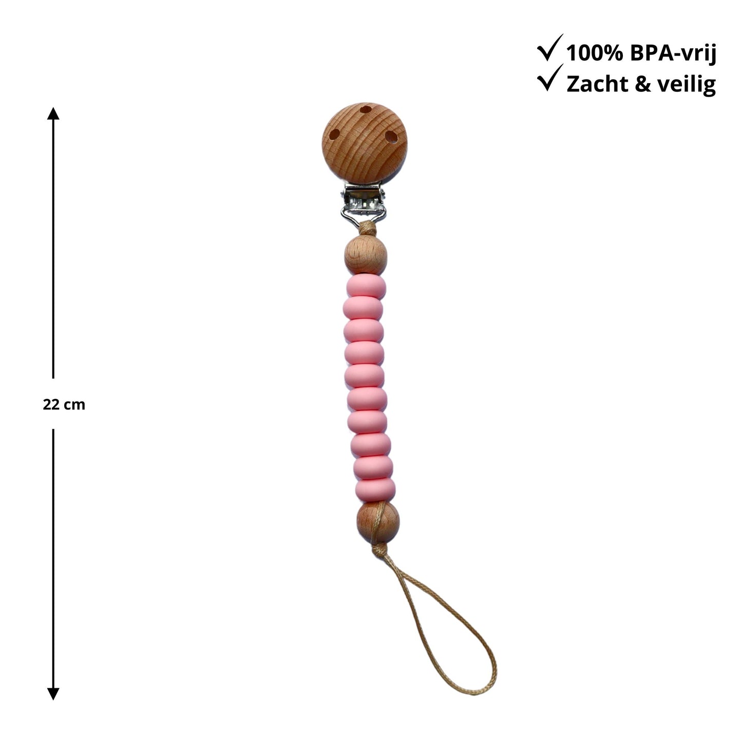 Zibbi Nordic Speenkoord Baby Pink