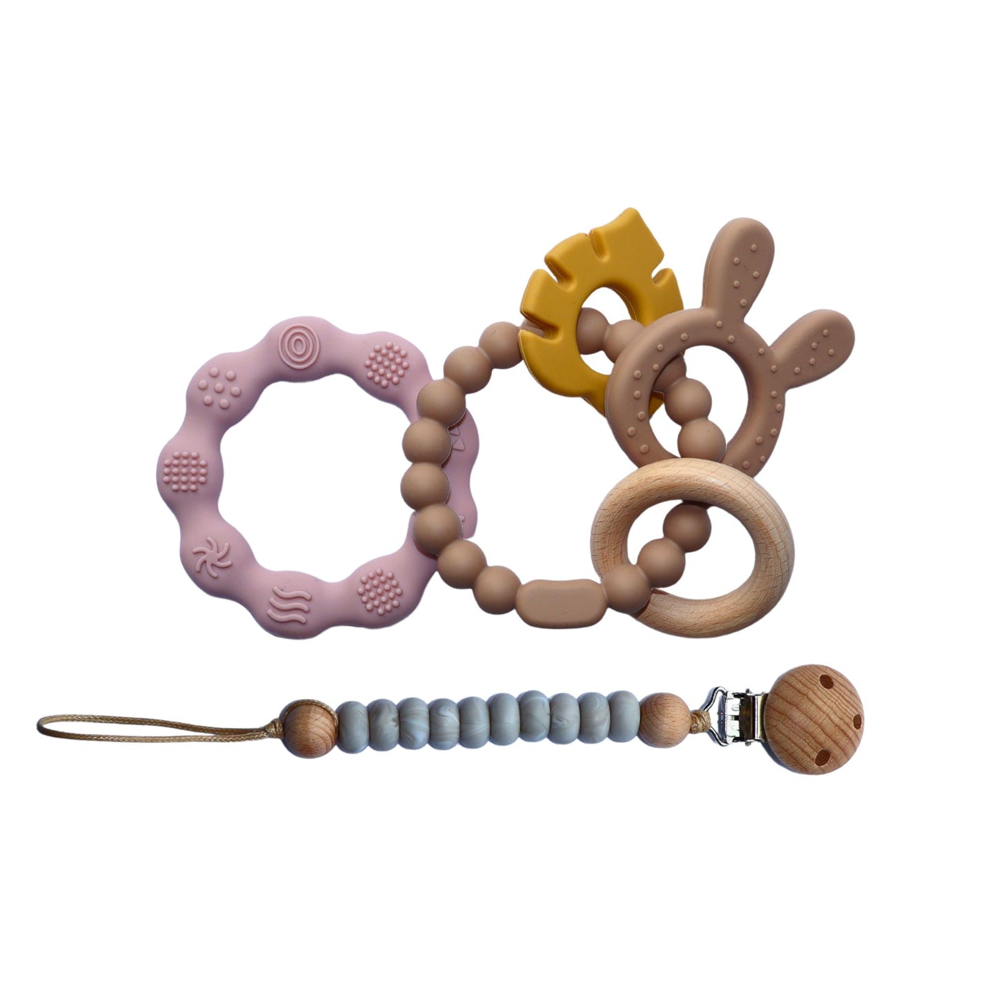 Zibbi Nature Discovery - Set 3 delig Bijtring & Speenkoord